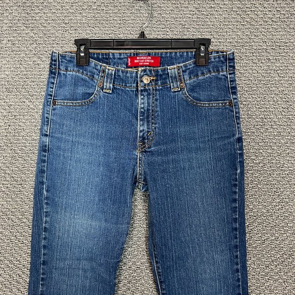 Levi's 525 Jeans Boot Cut Stretch Women's Size 10 Mid Rise Blue 28.5 in Inseam - Picture 2 of 16